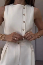 Zomer set met mouwloze top en broek Dames