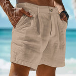 Chino korte broek met elastische taille heren