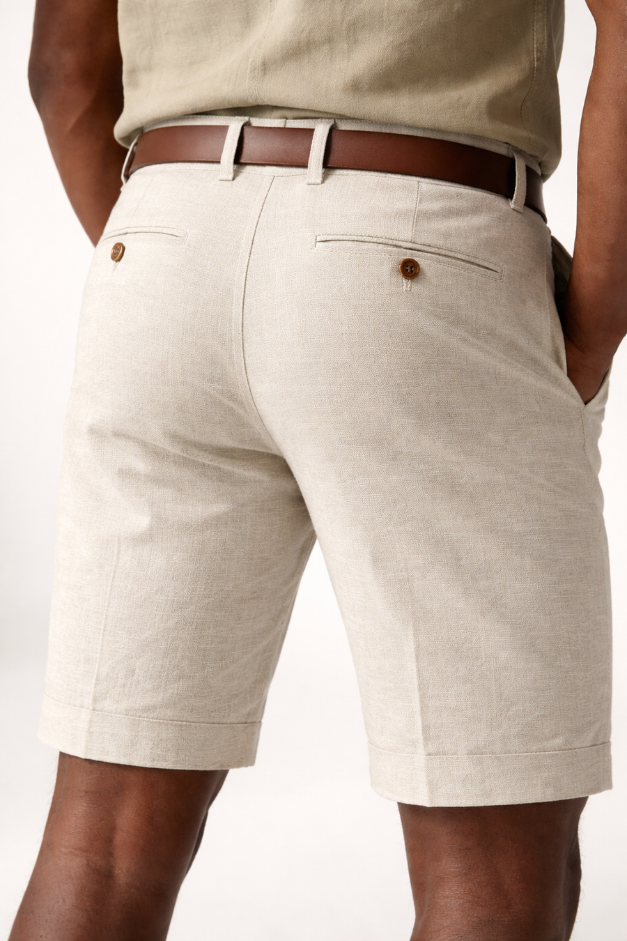 Linnen Chino Korte Broek Heren