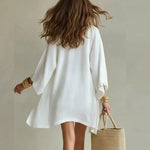 Driedelige zomer set met V-hals top en short Dames