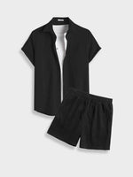 Tweedelige zomer set met korte broek Heren