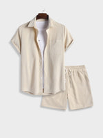 Tweedelige zomer set met korte broek Heren