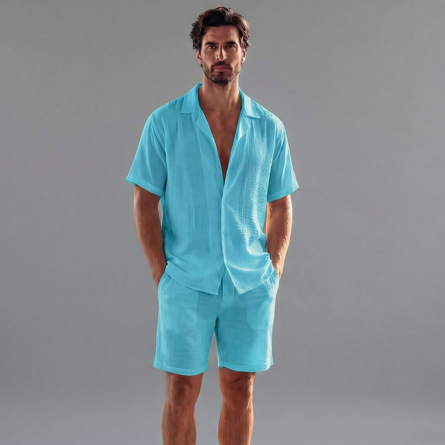 Tweedelige Zomerset met Overhemd en Short Heren