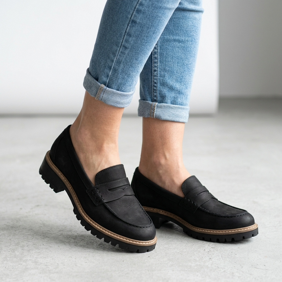 Loafers Dames Suede met Dikke Zool