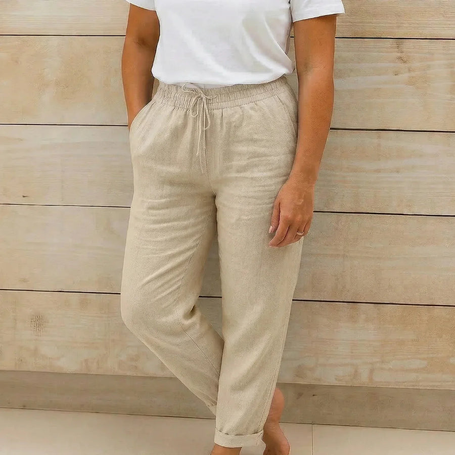 Zomerbroek met elastische tailleband Dames