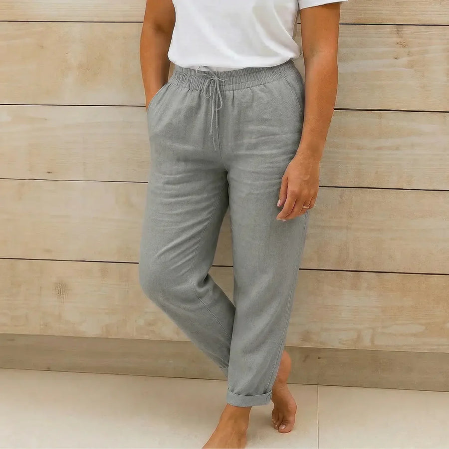 Zomerbroek met elastische tailleband Dames