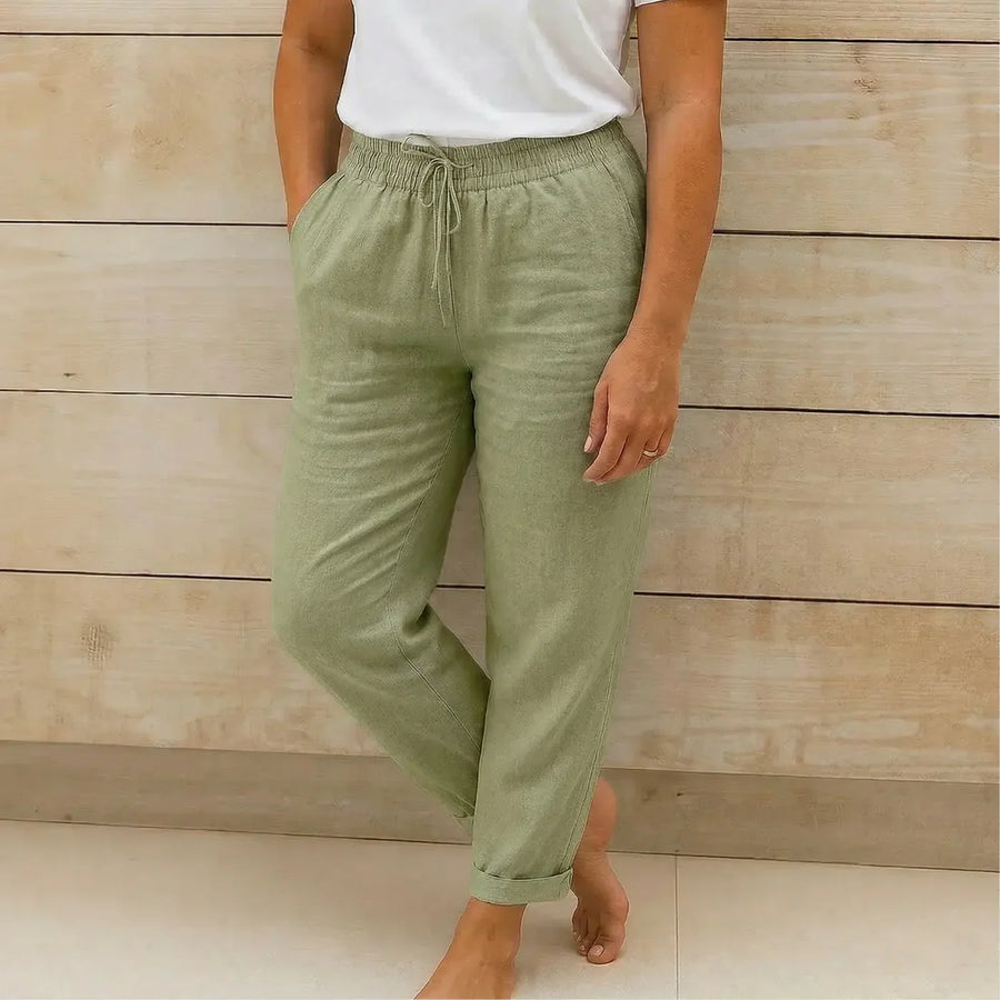 Zomerbroek met elastische tailleband Dames