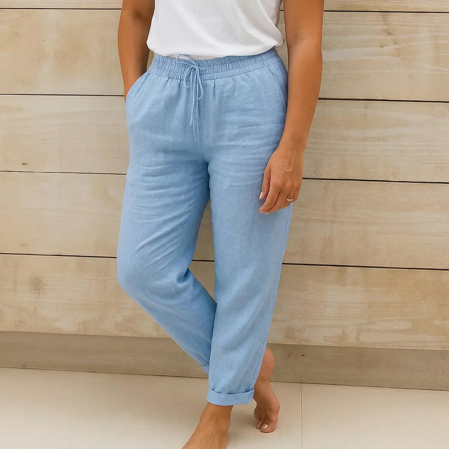 Zomerbroek met elastische tailleband Dames