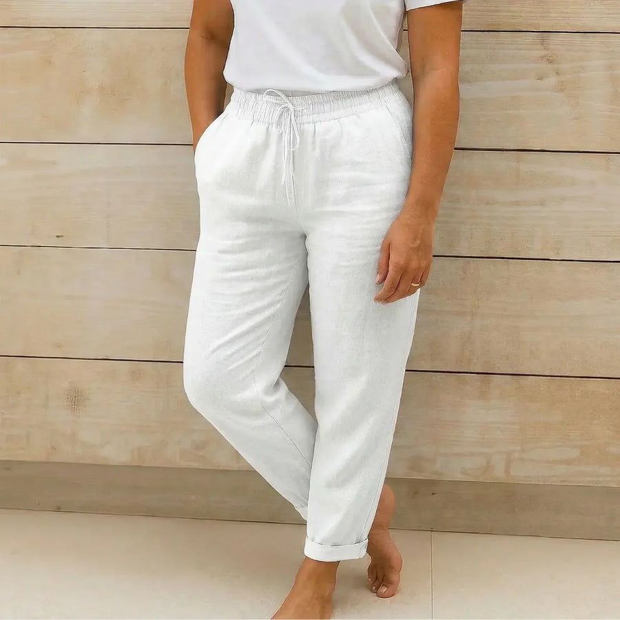 Zomerbroek met elastische tailleband Dames
