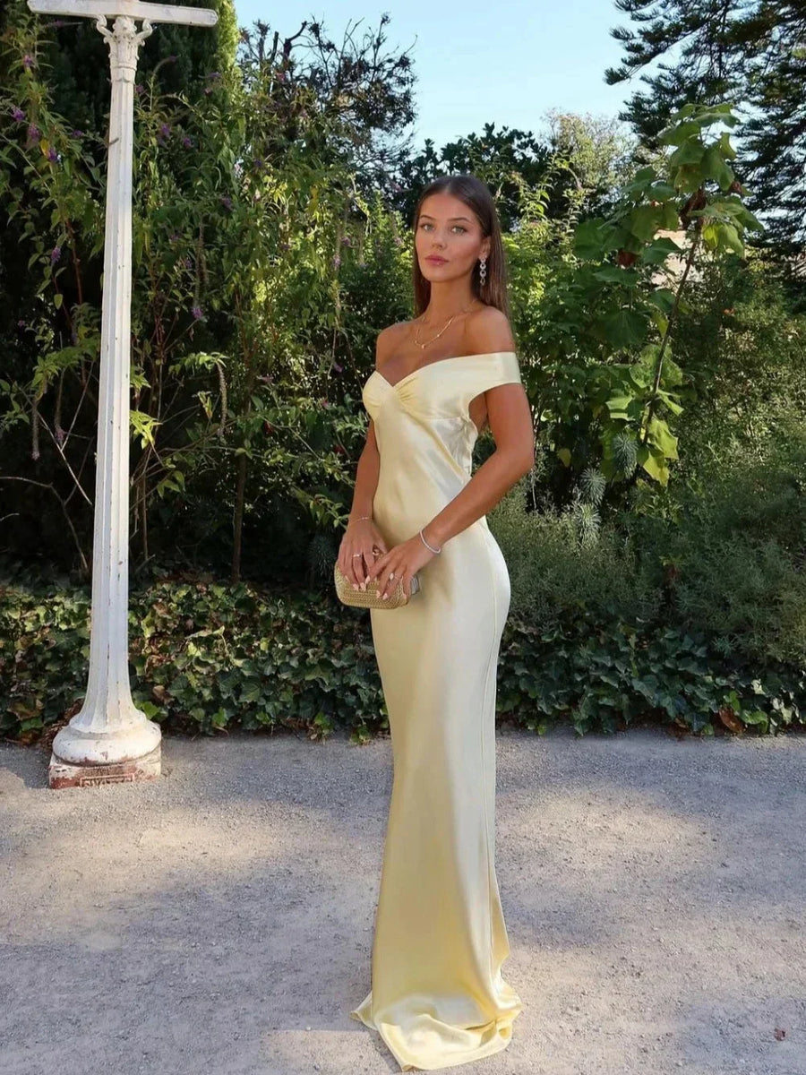 Off shoulder maxi jurk Dames