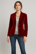 Dames Blazer Getailleerd met Reverskraag