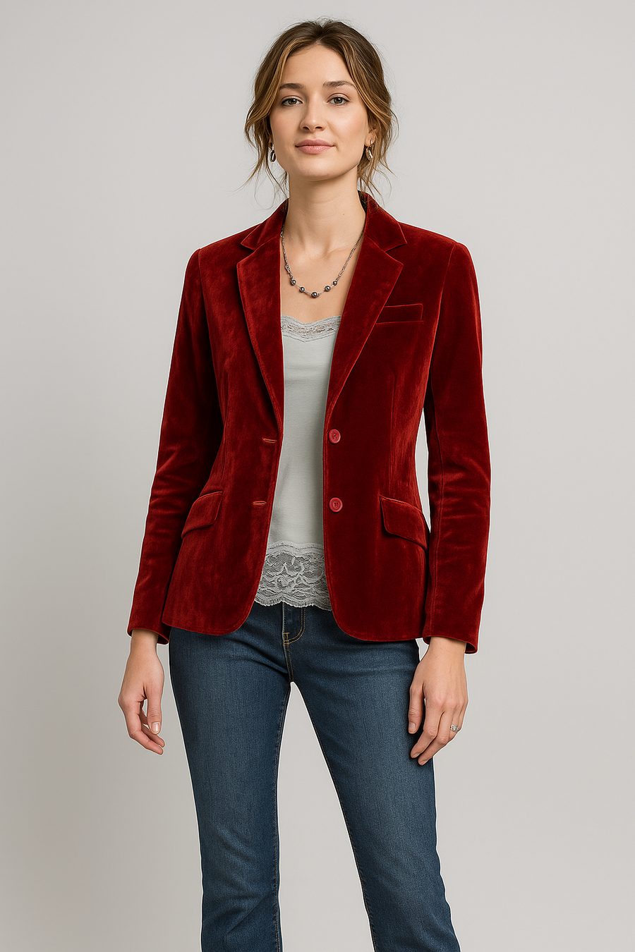 Dames Blazer Getailleerd met Reverskraag