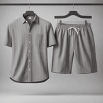 Tweedelige zomer set met shirt en shorts Heren