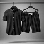 Tweedelige zomer set met shirt en shorts Heren