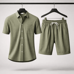 Tweedelige zomer set met shirt en shorts Heren