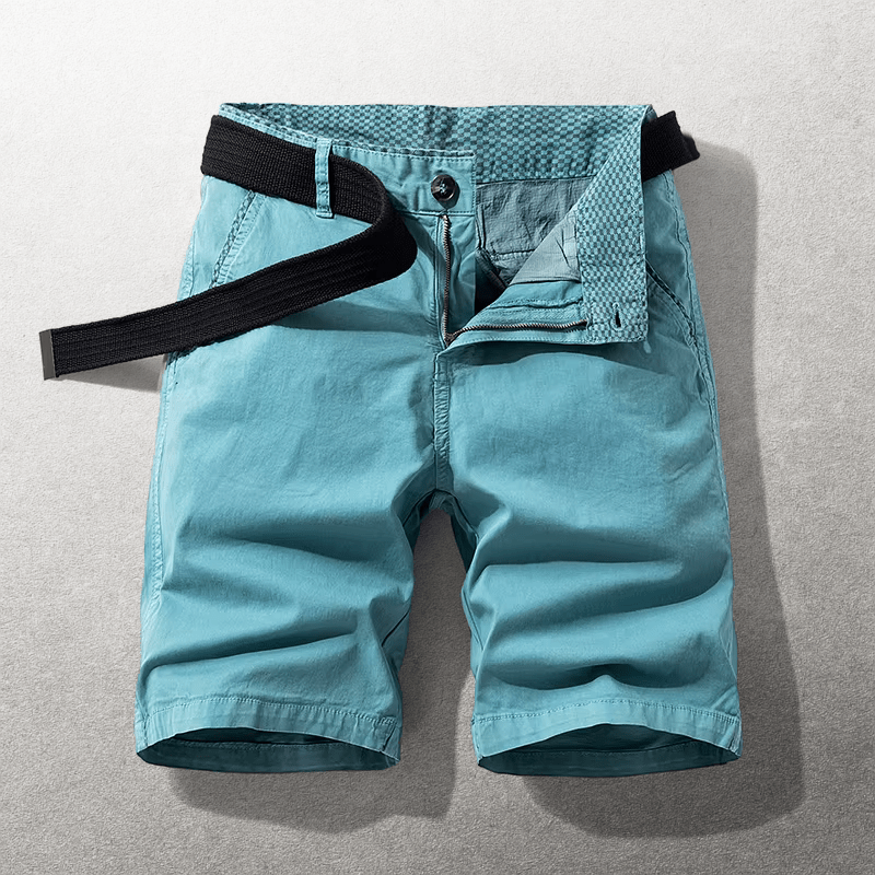 Chino zomer shorts met riem Heren