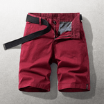 Chino zomer shorts met riem Heren