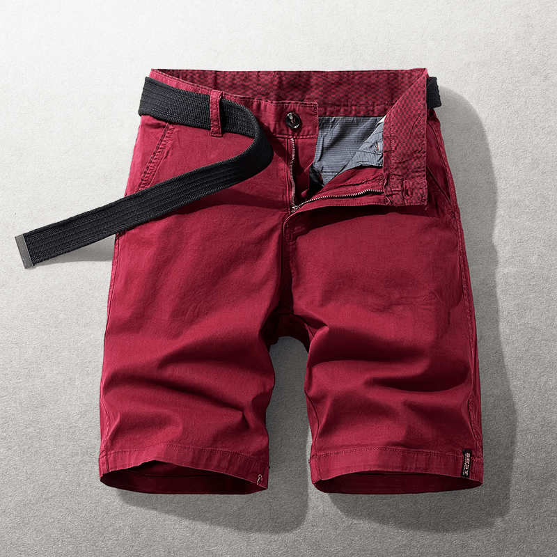 Chino zomer shorts met riem Heren