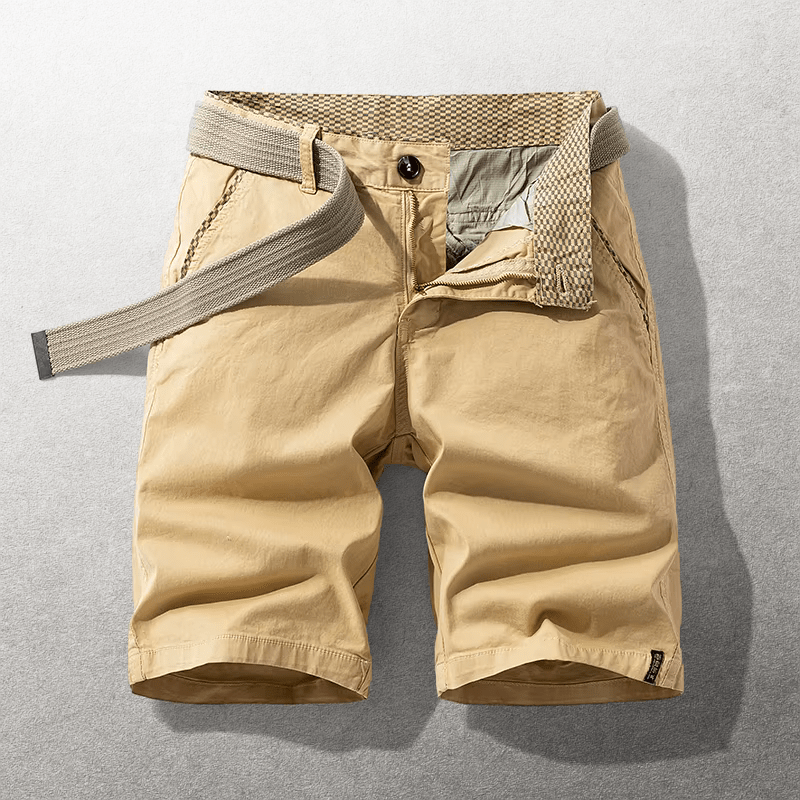 Chino zomer shorts met riem Heren