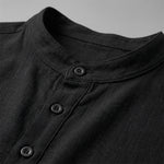 Linnen zomer shirt met knopen Heren