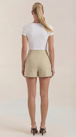 Mini rok met hoge taille en zijsplit Dames