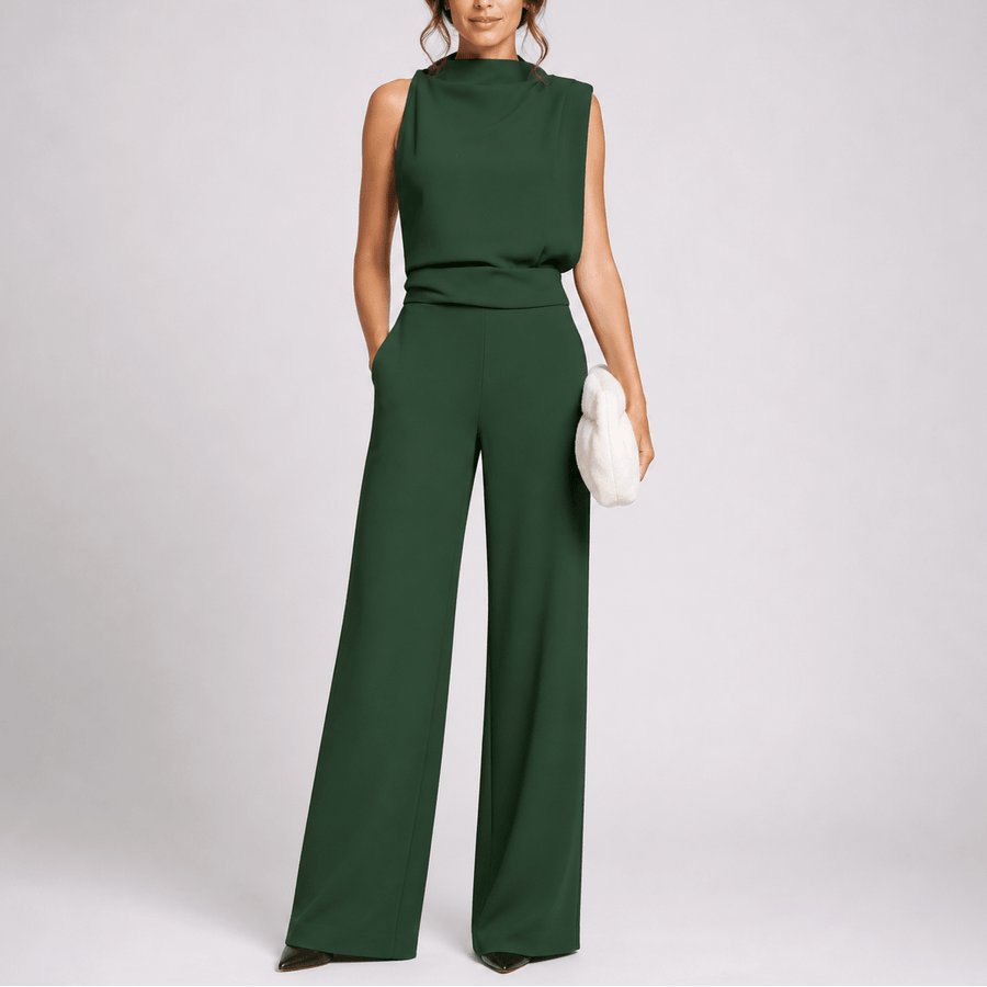 Jumpsuit Dames Mouwloos met Wijde Pijpen