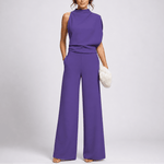 Jumpsuit Dames Mouwloos met Wijde Pijpen