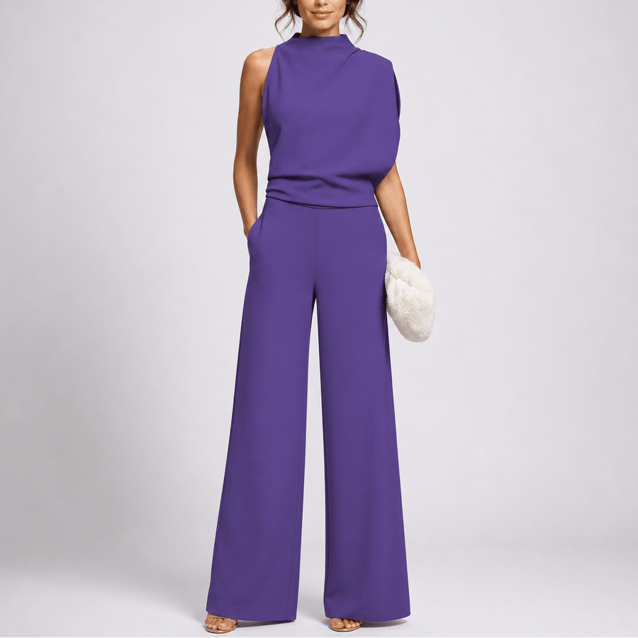 Jumpsuit Dames Mouwloos met Wijde Pijpen