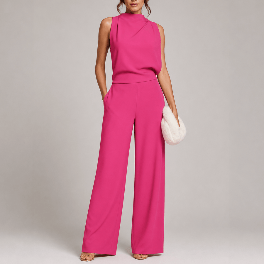 Jumpsuit Dames Mouwloos met Wijde Pijpen