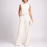 Jumpsuit Dames Mouwloos met Wijde Pijpen