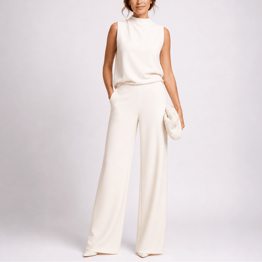 Jumpsuit Dames Mouwloos met Wijde Pijpen
