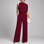 Jumpsuit Dames Mouwloos met Wijde Pijpen