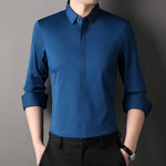 Kreukvrij stretch overhemd Heren