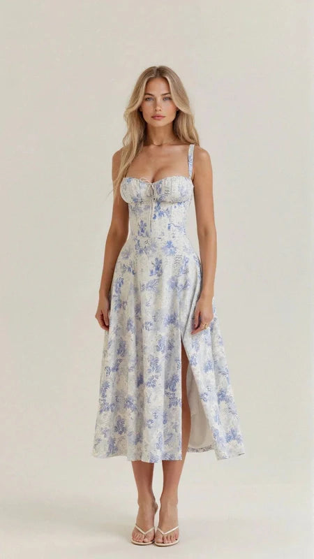 Midi Bodycon Jurk Taille-Accentuerend