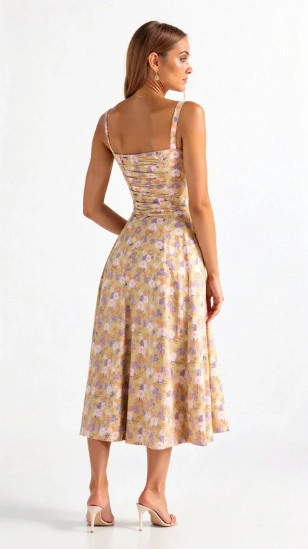 Midi Bodycon Jurk Taille-Accentuerend