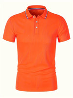 Oranje polo met korte mouwen Heren
