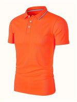 Oranje polo met korte mouwen Heren