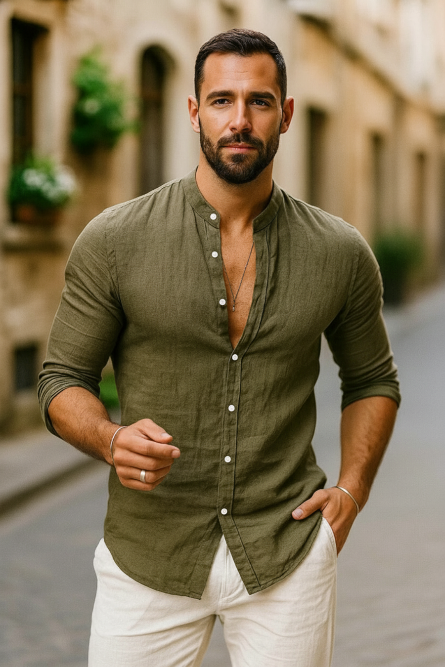 Relaxed fit zomer overhemd Heren