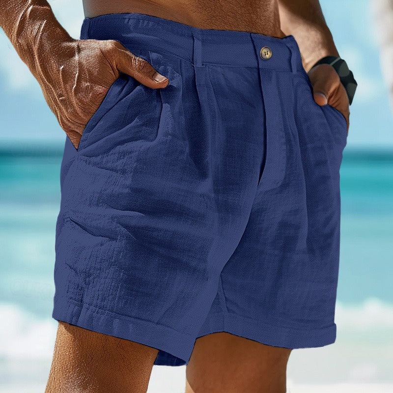 Chino korte broek met elastische taille heren