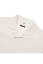 close up Beige Oxford polo katoen heren