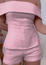 Tweedelige zomer set met top en korte broek Dames