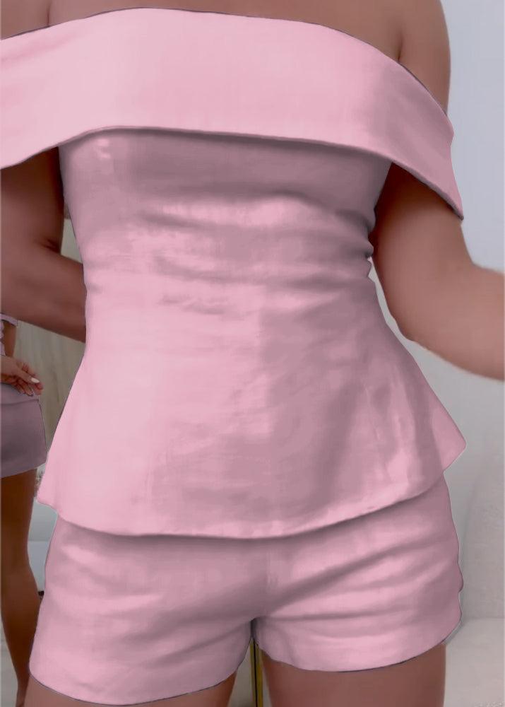 Tweedelige zomer set met top en korte broek Dames