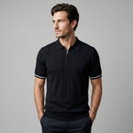 Slim fit poloshirt met rits Heren