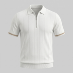 Slim fit poloshirt met rits Heren