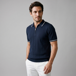 Slim fit poloshirt met rits Heren