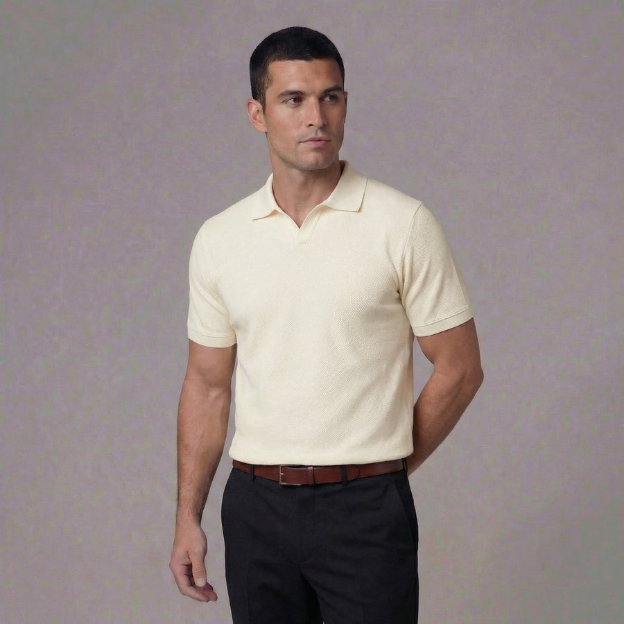 Poloshirt met V-hals Heren