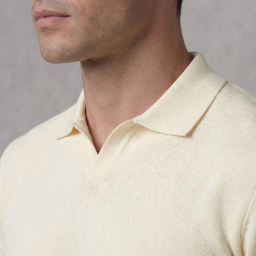 Poloshirt met V-hals Heren