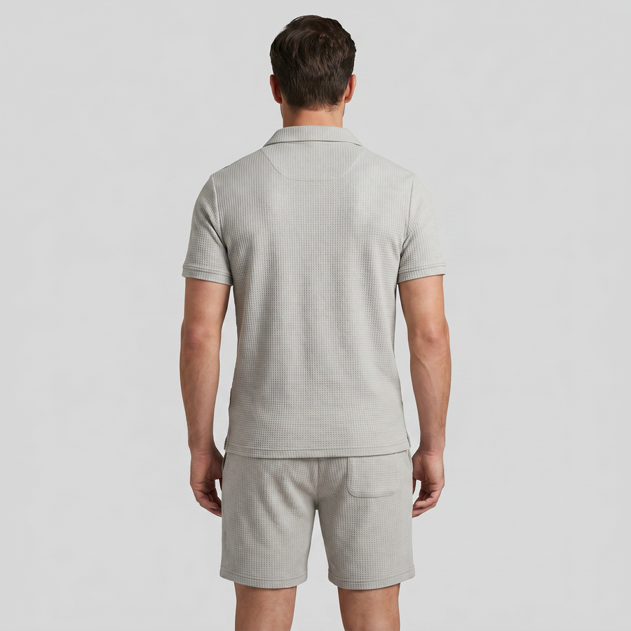 2-Delige Heren Set met Polo en Korte Broek