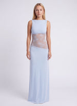 Maxi jurk met open rug en kant Dames