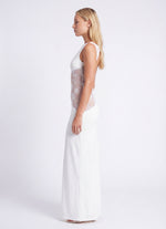 Maxi jurk met open rug en kant Dames